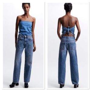 NWT ZARA 100% Cotton Blue Jeans